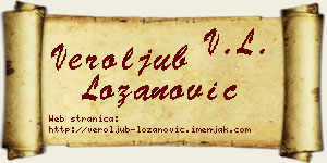 Veroljub Lozanović vizit kartica
